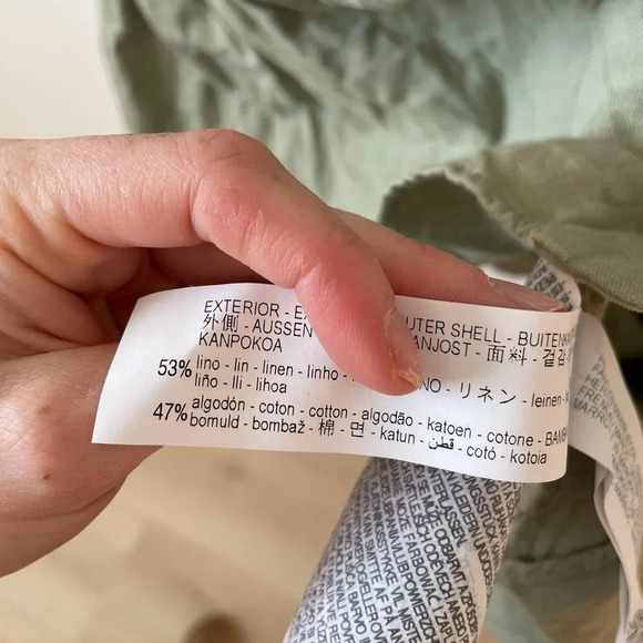 Zara Linen  Blend Woven Strap Mini Tiered Summer Dress Green NWT Size Large - Picture 7 of 7